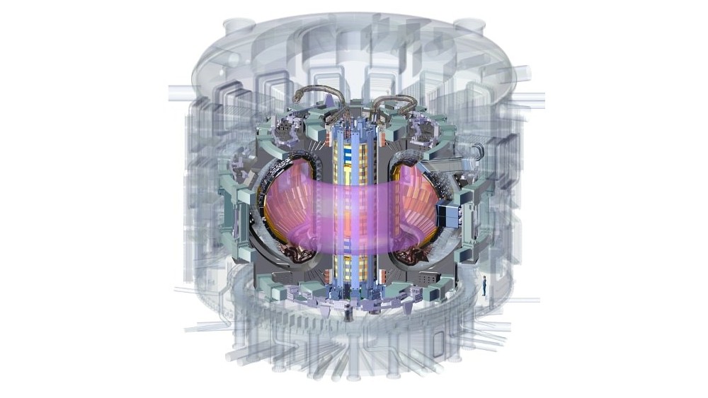 The high electromagnet - the central solenoid - is at the heart of the ITER tokamak.  It initiates the plasma current and moves and shapes the plasma during operation.