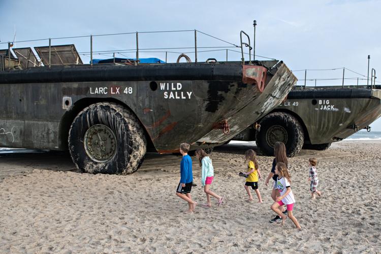 WATCH NOW: Amphibious military vehicles land on Ocean City Beach
