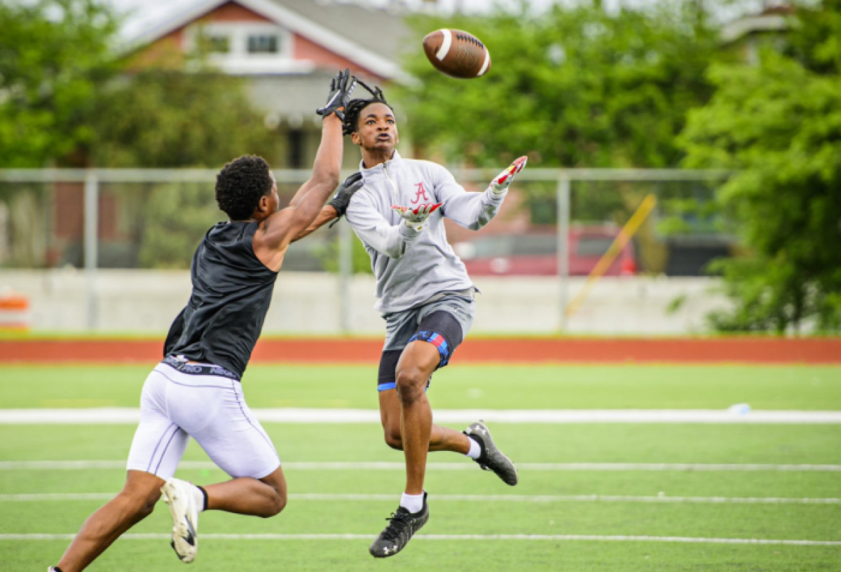 Philip Wright III catches the dog